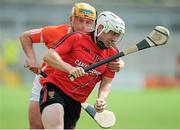 21 June 2015; Stephen Renaghan, Armagh, in action against James Coyle, Down. Ulster GAA Hurling Senior Championship, Quarter-Final, Armagh v Down, Athletic Grounds, Armagh. Picture credit: Sam Barnes / SPORTSFILE