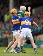21 June 2015; Cian Lynch, Limerick, in action against Padraic Maher, 6, and Shane McGrath, Tipperary. Munster GAA Hurling Senior Championship, Semi-Final, Limerick v Tipperary, Gaelic Grounds, Limerick. Picture credit: Ray McManus / SPORTSFILE