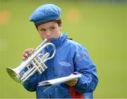 21 June 2015; Odhran Curry, aged 10, from the St. Michael's Enniskillen Scout Brass Band before the game. Ulster GAA Football Senior Championship Semi-Final, Monaghan v Fermanagh, Kingspan Breffni Park, Cavan. Picture credit: Dáire Brennan / SPORTSFILE