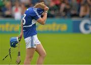 21 June 2015; Mark Kavanagh, Laois, dejected after the game. Electric Ireland Leinster GAA Hurling Minor Championship, Semi-Final, Kilkenny v Laois, Nowlan Park, Kilkenny. Picture credit: Piaras Ó Mídheach / SPORTSFILE