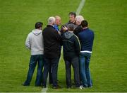 21 June 2015; Monaghan manager Malachy O'Rourke speaks to journalists after the game. Ulster GAA Football Senior Championship Semi-Final, Monaghan v Fermanagh, Kingspan Breffni Park, Cavan. Picture credit: Dáire Brennan / SPORTSFILE