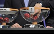 22 June 2015; A view of the UEFA 2015/16 Europa League First Qualifying Round Draw, where Shamrock Rovers were drawn against Progrés Niederkorn, Cork City were drawn against KR Reykjavík and UCD were drawn against F91 Dudelange. Picture credit: SPORTSFILE