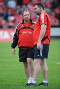 29 August 2008; Tony McGahan, left, head coach, Munster, with Anthony Foley. Pre-Season Friendly - Munster v London Irish, Musgrave Park, Cork. Picture credit: Brendan Moran / SPORTSFILE