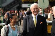 31 August 2008; Sir Anthony O'Reilly and his wife Lady Chryss O'Reilly at the Curragh Racecourse, Co. Kildare. Picture credit: Matt Browne / SPORTSFILE