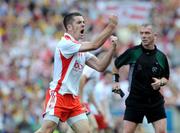 31 August 2008; Philip Jordan, Tyrone, celebrates a late point. GAA Football All-Ireland Senior Championship Semi-Final, Tyrone v Wexford, Croke Park, Dublin. Picture credit: Pat Murphy / SPORTSFILE