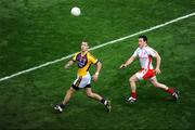 31 August 2008; Matty Forde, Wexford, in action against Conor Gormley, Tyrone. GAA Football All-Ireland Senior Championship Semi-Final, Tyrone v Wexford, Croke Park, Dublin. Picture credit: Ray McManus / SPORTSFILE