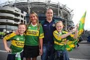 31 August 2008; Ten-year-old Jack O'Connor, Karen, Brian and twelve-year-old Michaela Bruton, from Killarney, Co Kerry, at the game. GAA Football All-Ireland Senior Championship Semi-Final Replay, Kerry v Cork, Croke Park, Dublin. Picture credit: Ray McManus / SPORTSFILE