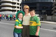 24 August 2008; Ciara, Shiela and Mark Quigley, from Valentia, Co. Kerry, ahead of the match. GAA Football All-Ireland Senior Championship Semi-Final, Kerry v Cork, Croke Park, Dublin. Picture credit: Stephen McCarthy / SPORTSFILE