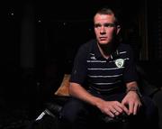 2 September 2008; Republic of Ireland's Glenn Whelan during the players mixed zone. Grand Hotel, Malahide, Dublin. Picture credit: David Maher / SPORTSFILE