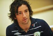 2 September 2008; Republic of Ireland's Stephen Hunt during the players mixed zone. Grand Hotel, Malahide, Dublin. Picture credit: David Maher / SPORTSFILE