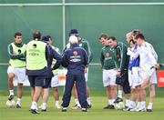 3 September 2008; Republic of Ireland manager Giovanni Trapattoni speaking to players during squad training session. Gannon Park, Malahide, Dublin. Picture credit: David Maher / SPORTSFILE