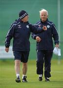 3 September 2008; Republic of Ireland manager Giovanni Trapattoni with assistant manager Liam Brady at the end of squad training session. Gannon Park, Malahide, Dublin. Picture credit: David Maher / SPORTSFILE