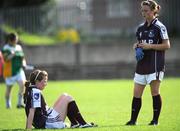 31 August 2008; Dejected Galway players Ciara Meagher, left, and Freddie Timmins. All-Ireland Ladies U16 A Football Championship Final, Cork v Galway, McDonagh Park, Nenagh, Co. Tipperary. Picture credit: Brian Lawless / SPORTSFILE