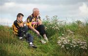 31 August 2008; Two Kilkenny fans during the game. All-Ireland Minor A Championship Final, Clare v Kilkenny, Geraldine Park, Athy, Co. Kildare. Photo by Sportsfile