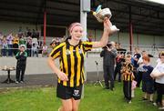 31 August 2008; Kilkenny captain Anna Farrell celebrates with the cup. All-Ireland Minor A Championship Final, Clare v Kilkenny, Geraldine Park, Athy, Co. Kildare. Photo by Sportsfile