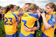 31 August 2008; Waterford senior hurling manager and trainer of Clare camogie team Davy Fitzgerald consoles Kate Lynch, Clare, at the end of the game. All-Ireland Minor A Championship Final, Clare v Kilkenny, Geraldine Park, Athy, Co. Kildare. Photo by Sportsfile