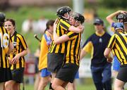31 August 2008; Katie Power, left and Edwina Keane, Kilkenny, celebrate at the end of the game. All-Ireland Minor A Championship Final, Clare v Kilkenny, Geraldine Park, Athy, Co. Kildare. Photo by Sportsfile