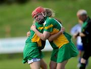 31 August 2008; Alisa Hughes, left and Gene Brady, Offaly, celebrate at the end of the game. All-Ireland Minor B Championship Final, Offaly v Waterford, Geraldine Park, Athy, Co. Kildare. Photo by Sportsfile