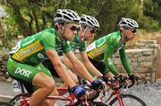 29 August 2008; Members of the An Post sponsored Sean Kelly team, from left, Mark Cassidy, Daniel Lloyd and Kenny Lisabeth in action during the third stage of the Tour of Ireland. 2008 Tour of Ireland - Stage 3, Ballinrobe - Galway. Picture credit: Stephen McCarthy / SPORTSFILE  *** Local Caption ***