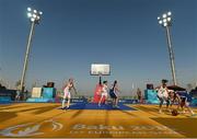 23 June 2015; A general view of the action between Slovenia and Ireland during their Women's 3x3 Basketball Pool match against Slovenia. 2015 European Games, Basketball Arena, European Games Park, Baku, Azerbaijan. Picture credit: Stephen McCarthy / SPORTSFILE