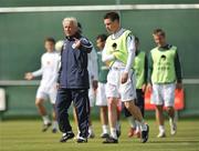 4 September 2008; Republic of Ireland manager Giovanni Trapattoni  with Steve Finnan during a squad training session. Gannon Park, Malahide, Dublin. Picture credit: David Maher / SPORTSFILE