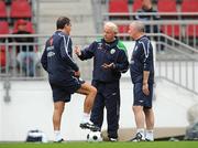 5 September 2008; Republic of Ireland manager Giovanni Trapattoni, with his assistant's Marco Tardelli, left and Liam Brady, during a squad training session. Bruchweg Stadium, Mainz, Germany. Picture credit: David Maher / SPORTSFILE