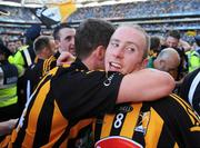 7 September 2008; Kilkenny captain James 'Cha' Fitzpatrick is congratulated by Jackie Tyrrell after their side's victory over Waterford. GAA Hurling All-Ireland Senior Championship Final, Kilkenny v Waterford, Croke Park, Dublin. Picture credit: Stephen McCarthy / SPORTSFILE
