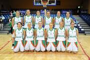 6 September 2008; The Ireland team. Senior Women's Basketball European Championship - Division B - Group A - Ireland v Iceland, National Basketball Arena, Tallaght, Dublin. Picture credit: Stephen McCarthy / SPORTSFILE