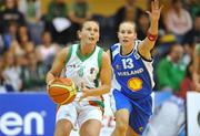 6 September 2008; Michelle Aspell, Ireland, in action against Kristrun Sverrisdottir, Iceland. Senior Women's Basketball European Championship - Division B - Group A - Ireland v Iceland, National Basketball Arena, Tallaght, Dublin. Picture credit: Stephen McCarthy / SPORTSFILE