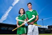 25 June 2015; SUBWAY® Stores franchisees all over Ireland will be encouraged to get behind their local school hockey teams this coming season as the brand becomes the title sponsor of the SUBWAY® All Ireland School boys and School girls championships. In addition, SUBWAY® Stores are also new secondary kit sponsors of the U18 Irish International boys and girls teams as a partner of Hockey Ireland. Pictured at the announcement are Ireland International Under-18 stars Emma Canning and Ziggy Agnew. UCD, Dublin. Picture credit: Cody Glenn / SPORTSFILE