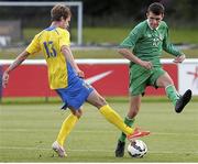 24 June 2015; Dillon Sheridan, Ireland, in action against Artem Krasylnykov, Ukraine. This tournament is the only chance the Irish team have to secure a precious qualifying spot for the 2016 Rio Paralympic Games. 2015 CP Football World Championships, Ireland v Ukraine, Quarter-Final, St. George’s Park, Tatenhill, Burton-upon-Trent, Staffordshire, England. Picture credit: Magi Haroun / SPORTSFILE