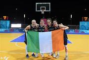 25 June 2015; The Ireland team, from left, Suzanne Maguire, Niamh Dwyer, Grainne Dwyer and Orla O'Reilly following their Women's 3x3 Basketball Quarter Final match against Russia. 2015 European Games, Basketball Arena, European Games Park, Baku, Azerbaijan. Picture credit: Stephen McCarthy / SPORTSFILE