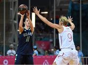 25 June 2015; Orla O'Reilly, Ireland, in action against Mariia Cherepanova, Russia, during their Women's 3x3 Basketball Quarter Final match. 2015 European Games, Basketball Arena, European Games Park, Baku, Azerbaijan. Picture credit: Stephen McCarthy / SPORTSFILE