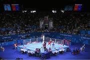 25 June 2015; A general view of the Men's Boxing Light Heavy 81kg Final bout between Teymur Mammadov, Azerbaijan, and Valentina Manfredonia, Italy. 2015 European Games, Crystal Hall, Baku, Azerbaijan. Picture credit: Stephen McCarthy / SPORTSFILE