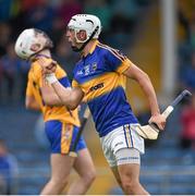 25 June 2015; Tipperary's Tommy Nolan celebrates scoring a goal in the twenty sixth minute. 2015 Electric Ireland Munster GAA Hurling Minor Championship, Clare v Tipperary. Semple Stadium, Thurles, Co. Tipperary. Picture credit: Ray McManus / SPORTSFILE