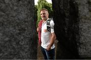 26 June 2015; Current Irish Rugby stars Ian Madigan and Nora Stapleton joined Alan Kerins, Alan Kerins Projects, Denis Hickie, patron to Gorta-Self Help Africa, Tony Ward and Ollie Campbell, former Irish rugby players, in St. Stephen’s Green today to launch the Caps to the Summit event. A two day event that will see 32 former Irish rugby heroes hike to the summit of Ireland’s highest mountain, Carrauntuohil in September to raise money for the Alan Kerins Projects and Gorta-Self Help Africa. Further information available at: www.capstothesummit.com. Pictured is Ireland international Ian Madigan. St. Stephen’s Green, Dublin. Picture credit: David Maher / SPORTSFILE