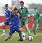 26 June 2015; Dillon Sheridan, Ireland, in action against Rodrigo Luquez, Argentina. This tournament is the only chance the Irish team have to secure a precious qualifying spot for the 2016 Rio Paralympic Games. 2015 CP Football World Championships, Ireland v Argentina, St. George’s Park, Tatenhill, Burton-upon-Trent, Staffordshire, England. Picture credit: Magi Haroun / SPORTSFILE