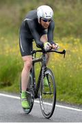 25 June 2015; Cathal O'Donnabhain, Team Aquablue, in action during the National Time Trial Championships. Omagh, Co. Tyrone. Picture credit: Stephen McMahon / SPORTSFILE