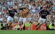 7 September 2008; Canice Maher, Kilkenny, in action against Martin Dolphin, left, and Donal Cooney, Galway. ESB GAA Hurling All-Ireland Minor Championship Final, Kilkenny v Galway, Croke Park, Dublin. Picture credit: Ray McManus / SPORTSFILE