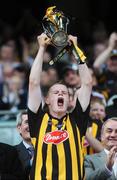 7 September 2008; Kilkenny captain Thomas Breen lifts the Irish Press Cup after his side's victory over Galway. ESB GAA Hurling All-Ireland Minor Championship Final, Kilkenny v Galway, Croke Park, Dublin. Picture credit: Ray McManus / SPORTSFILE