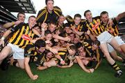 7 September 2008; The Kilkenny squad celebrate with the Irish Press Cup. ESB GAA Hurling All-Ireland Minor Championship Final, Kilkenny v Galway, Croke Park, Dublin. Picture credit: Stephen McCarthy / SPORTSFILE