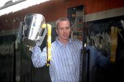 8 September 2008; Kilkenny's James 'Cha' Fitzpatrick with the Liam MacCarthy Cup during the victorious Kilkenny team's departure to Kilkenny for their homecoming. Heuston Station, Dublin. Picture credit; Pat Murphy / SPORTSFILE