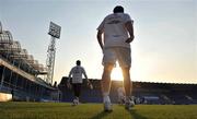 9 September 2008; Republic of Ireland's Kevin Kilbane walks out onto the pitch for the start of squad training. City Stadium, Podgorica, Montenegro. Picture credit; David Maher / SPORTSFILE