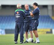 9 September 2008; Republic of Ireland manager Giovanni Trapattoni, left, with assistant coaches Liam Brady, centre, and Marco Tardelli during squad training. City Stadium, Podgorica, Montenegro. Picture credit; David Maher / SPORTSFILE