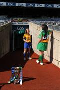 9 September 2008; Clare captain Deirdre Murphy, left, and Offaly captain Marion Crean during a Gala All-Ireland Senior and Junior Camogie Championship Finals Photocall. Croke Park, Dublin. Picture credit; Paul Mohan / SPORTSFILE