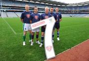 10 September 2008; Kilmacud Crokes Players from left Liam McBarron, Adrian Morrissey, Mark Vaughan, Johnny Magee and Kevin Nolan at the launch of the O’Neills GAA Football 7’s. Croke Park, Dublin. Picture credit: Matt Browne / SPORTSFILE
