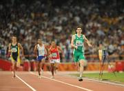 10 September 2008; Ireland's Michael McKillop, from Glengormley, Co. Antrim, leaves the rest of the field trailing on the way to winning the Men's 800m - T37 in a World Record Time of 1:59.39. Beijing Paralympic Games 2008, Men's 800m - T37, National Stadium, Olympic Green, Beijing, China. Picture credit: Brian Lawless / SPORTSFILE