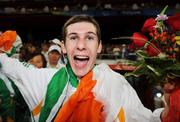 10 September 2008; Ireland's Michael McKillop, from Glengormley, Co. Antrim, celebrates after winning Gold in the Men's 800m - T37 in a World Record Time of 1:59.39. Beijing Paralympic Games 2008, Men's 800m - T37, National Stadium, Olympic Green, Beijing, China. Picture credit: Brian Lawless / SPORTSFILE