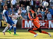 26 June 2015; Stephen O'Donnell, Dundalk, shoots to score  his side's first goal. SSE Airtricity League Premier Division, Dundalk v Limerick FC, Oriel Park, Dundalk, Co. Louth. Picture credit: David Maher / SPORTSFILE