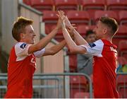 26 June 2015; Chris Forrester, St Patrick's Athletic, celebrates with Ian Bermingham after scoring against Longford Town. SSE Airtricity League Premier Division, St Patrick's Athletic v Longford Town, Richmond Park, Dublin. Picture credit: Sam Barnes / SPORTSFILE